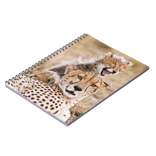 Kutest Baby Animals | Cheetah Cat & Cub Notitieboek (Linkerzijde)