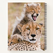 Kutest Baby Animals | Cheetah Cat & Cub Notitieboek (Achterkant)