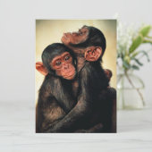 Kutest Baby Animals | Chimpansee Hug Bedankkaart (Staand voorkant)