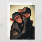 Kutest Baby Animals | Chimpansee Hug Bedankkaart (Voorkant / Achterkant)