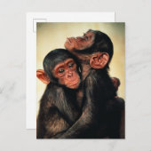 Kutest Baby Animals | Chimpansee Hug Briefkaart (Voorkant / Achterkant)