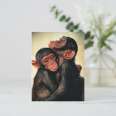 Kutest Baby Animals | Chimpansee Hug Briefkaart (Staand voorkant)