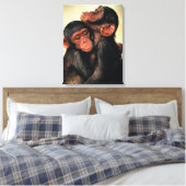 Kutest Baby Animals | Chimpansee Hug Canvas Afdruk (Insitu (Slaapkamer))