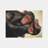 Kutest Baby Animals | Chimpansee Hug Fleece Deken (Voorkant (Horizontaal))
