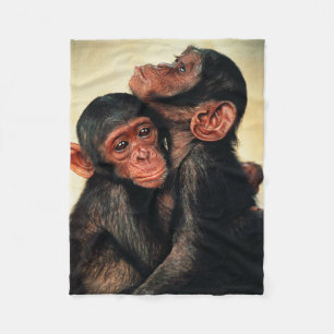 Kutest Baby Animals Chimpansee Hug Fleece Deken