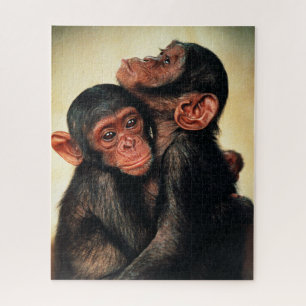 Kutest Baby Animals   Chimpansee Hug Legpuzzel