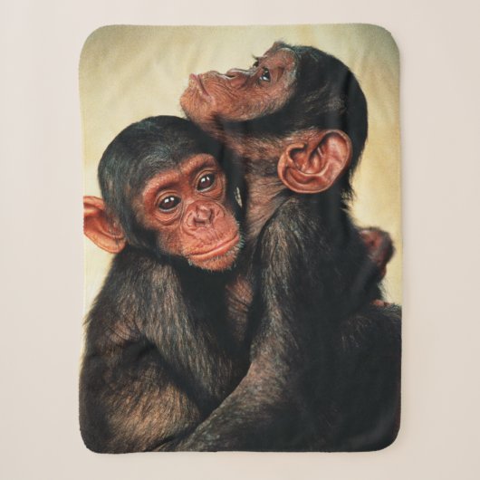 Kutest Baby Animals | Chimpansee Hug Sherpa Deken (Voorkant)