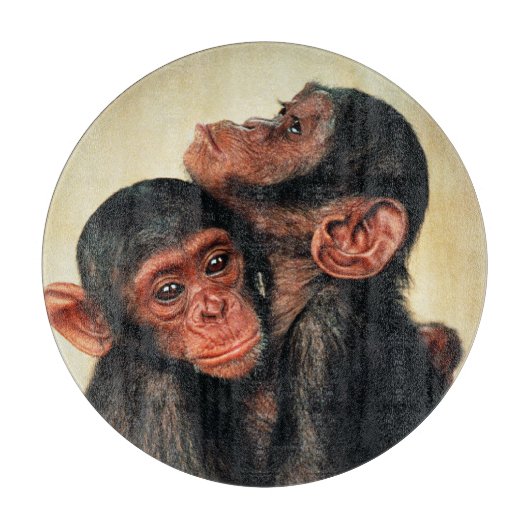 Kutest Baby Animals | Chimpansee Hug Snijplank (Voorkant)
