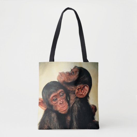 Kutest Baby Animals | Chimpansee Hug Tote Bag (Voorkant)