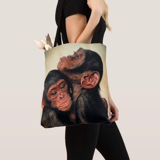 Kutest Baby Animals | Chimpansee Hug Tote Bag (Dichtbij)