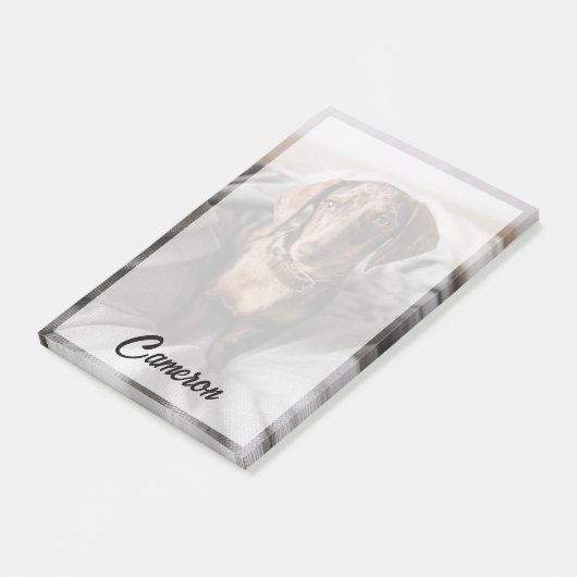 Kutest Baby Animals | Chocolade Dapple Dachshund Post-it® Notes (Schuin)