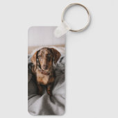 Kutest Baby Animals | Chocolade Dapple Dachshund Sleutelhanger (Achterkant)