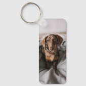 Kutest Baby Animals | Chocolade Dapple Dachshund Sleutelhanger (Voorkant)