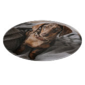 Kutest Baby Animals | Chocolade Dapple Dachshund Snijplank (Hoek)