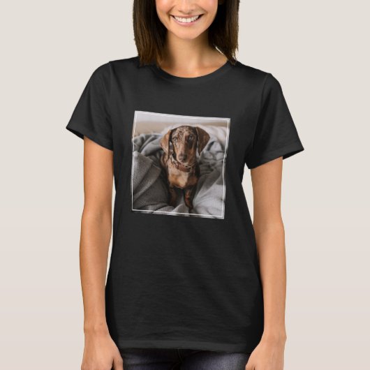 Kutest Baby Animals | Chocolade Dapple Dachshund T-shirt (Voorkant)