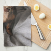 Kutest Baby Animals | Chocolade Dapple Dachshund Theedoek (Quarter Fold)