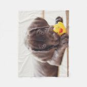 Kutest Baby Animals | Chocolade Labrador Puppy Fleece Deken (Voorkant)
