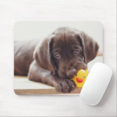 Kutest Baby Animals | Chocolade Labrador Puppy Muismat (Met muis)
