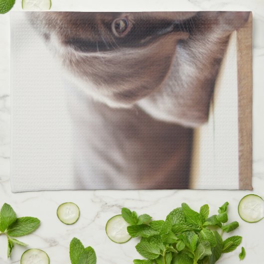 Kutest Baby Animals | Chocolade Labrador Puppy Theedoek (Gevouwen)