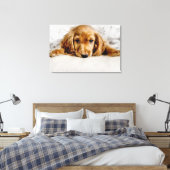 Kutest Baby Animals | Cocker Spaniel Puppy Canvas Afdruk (Insitu (Slaapkamer))