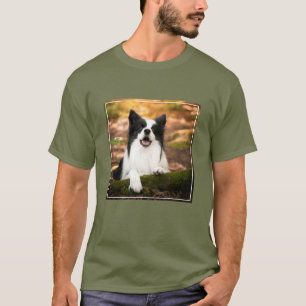 Kutest Baby Animals   Collie aan de Zwarte en Witt T-shirt