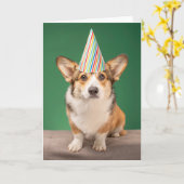 Kutest Baby Animals | Corgi Birthday Puppy Kaart (Gele Bloem)