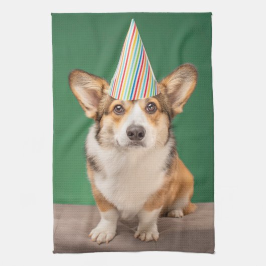 Kutest Baby Animals | Corgi Birthday Puppy Theedoek (Verticaal)