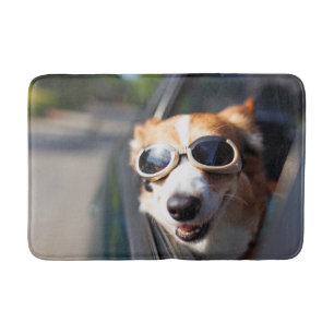 Kutest Baby Animals   Corgi Goggles in de auto Badmat