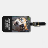 Kutest Baby Animals | Corgi Goggles in de auto Bagagelabel (Voorkant horizontaal)