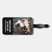 Kutest Baby Animals | Corgi Goggles in de auto Bagagelabel (Achterkant horizontaal)
