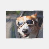 Kutest Baby Animals | Corgi Goggles in de auto Fleece Deken (Voorkant (Horizontaal))