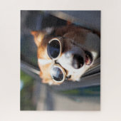 Kutest Baby Animals | Corgi Goggles in de auto Legpuzzel (Verticaal)