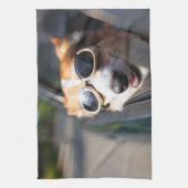 Kutest Baby Animals | Corgi Goggles in de auto Theedoek (Verticaal)