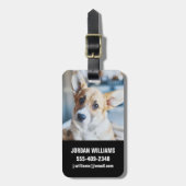 Kutest Baby Animals | Corgi Head Tilt Bagagelabel (Voorkant verticaal)