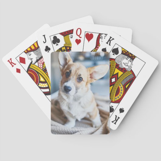 Kutest Baby Animals | Corgi Head Tilt Pokerkaarten (Achterkant)