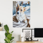 Kutest Baby Animals | Corgi Head Tilt Poster (Thuiskantoor)