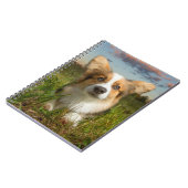 Kutest Baby Animals | Corgi in Cloudy Yard Notitieboek (Linkerzijde)