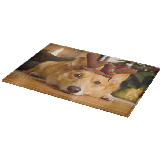 Kutest Baby Animals | Corgi-kerstrenrenrendiertje Snijplank (Hoek)