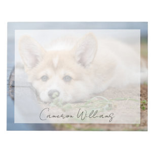 Kutest Baby Animals Corgi Laying in the Yard Notitieblok