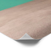 Kutest Baby Animals | Corgi over Blauwgroen Poster (Hoek)