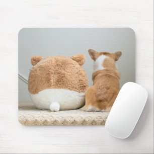 Kutest Baby Animals Corgi & Plush Puppy Muismat