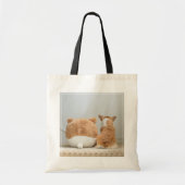 Kutest Baby Animals | Corgi & Plush Puppy Tote Bag (Voorkant)
