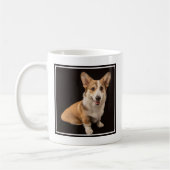 Kutest Baby Animals | Corgi Portrait on Black Koffiemok (Links)