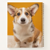 Kutest Baby Animals | Corgi Portret op Sinaasappel Notitieboek (Achterkant)