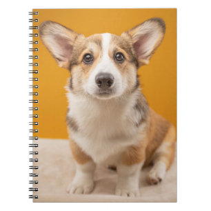 Kutest Baby Animals   Corgi Portret op Sinaasappel Notitieboek