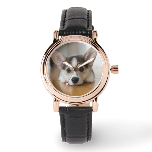 Kutest Baby Animals | Corgi Puppy Horloge (Voorkant)