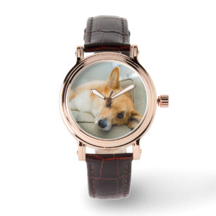 Kutest Baby Animals Corgi Puppy op de bank Horloge