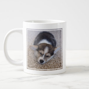 Kutest Baby Animals   Corgi Puppy op Shag Rug Grote Koffiekop