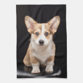 Kutest Baby Animals | Corgi Puppy Standing Tall Theedoek (Verticaal)