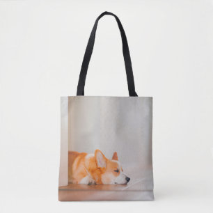 Kutest Baby Animals Corgi Slaping Tote Bag